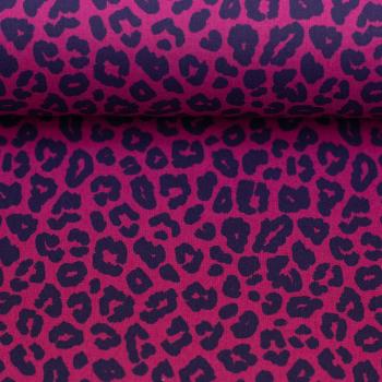 Preview: Baumwolle Leoni Animalprint  Pink/Blau by Swafing